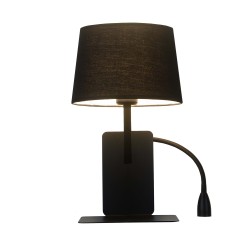 Kinkiet z półką Dakota prawy czarny 1xE27 LP-2121/1W R BK