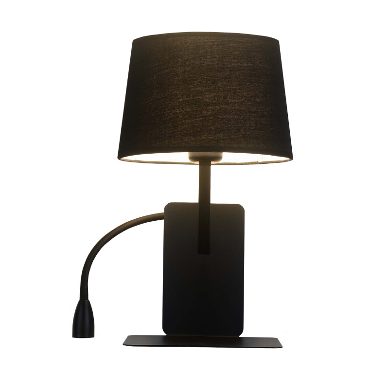 Kinkiet z półką Dakota lewy czarny 1xE27 LP-2121/1W L BK