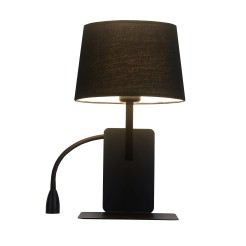 Kinkiet z półką Dakota lewy czarny 1xE27 LP-2121/1W L BK