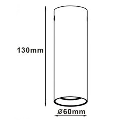 Tuba natynkowa Manacor 13 cm czarna 1xGU10 LP-232/1D - 130 czarne