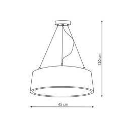 Lampa wisząca Malaga szara LED 3000K LP-622/1P GREY