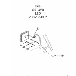 Kinkiet Isla czarny 41cm IP44 LED CCT GS-LWB-12W BK CCT