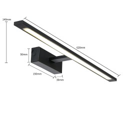 Kinkiet Isla czarny 62cm IP44 LED CCT GS-LWB-20W BK CCT