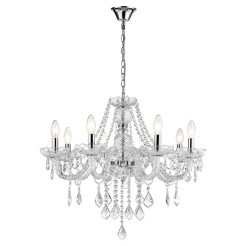 Lampa wisząca Cristallo srebrna 8xE14 LP-2940/8P
