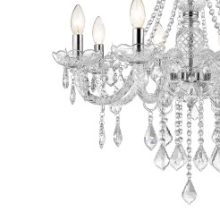 Lampa wisząca Cristallo srebrna 8xE14 LP-2940/8P