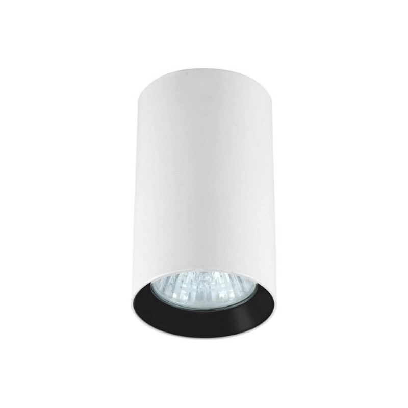 Tuba natynkowa Manacor 9 cm biało - czarna 1xGU10 LP-232/1D - 90 WH/BK