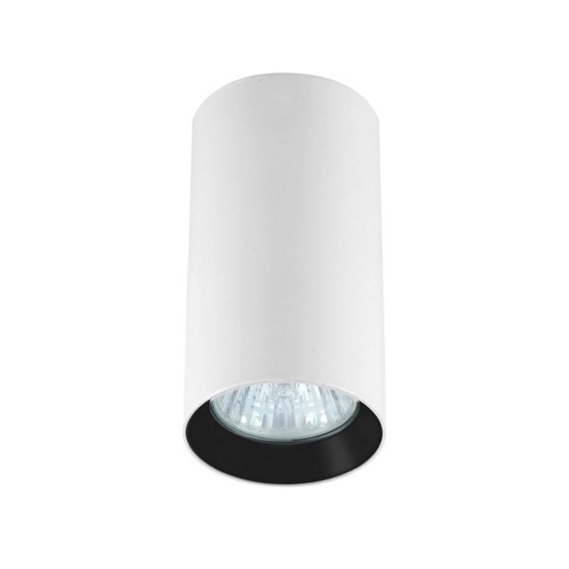 Tuba natynkowa Manacor 13 cm biało - czarna 1xGU10 LP-2323/1D - 130 WH/BK