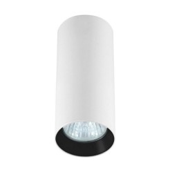 Tuba natynkowa Manacor 17 cm biało - czarne 1xGU10 LP-232/1D - 170 WH/BK