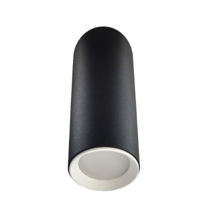 Tuba natynkowa Manacor 17 cm czarno - białe 1xGU10 LP-232/1D - 170 BK/WH