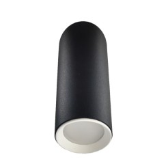 Tuba natynkowa Manacor 17 cm czarno - białe 1xGU10 LP-232/1D - 170 BK/WH