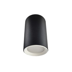 Tuba natynkowa Manacor 9 cm czarno - białe 1xGU10 LP-232/1D - 90 BK/WH