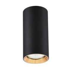 Tuba natynkowa Manacor 17 cm czarno - złote 1xGU10 LP-232/1D - 170 BK/GD