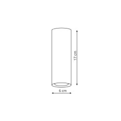 Tuba natynkowa Manacor 17 cm oczko biało - złote 1xGU10 LP-232/1D - 170 WH/GD