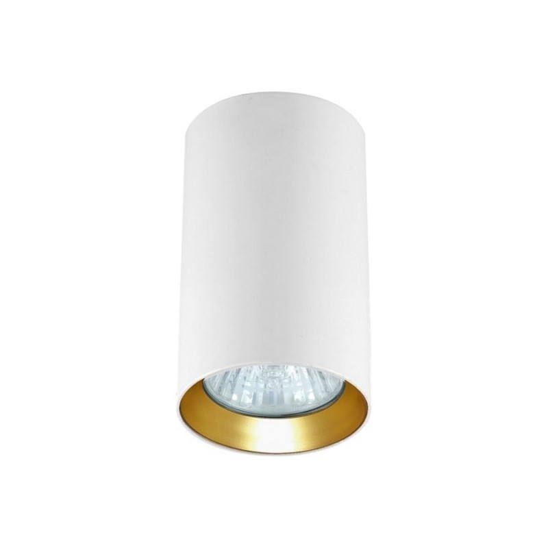 Tuba natynkowa Manacor 9 cm biało - złote 1xGU10 LP-232/1D - 90 WH/GD