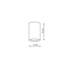 Tuba natynkowa Manacor 9 cm biało - złote 1xGU10 LP-232/1D - 90 WH/GD