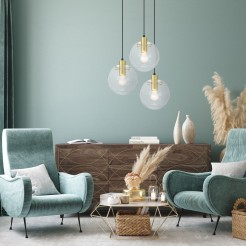 Lampa wisząca Puerto złota 1xE27 LP-004/1P L GD
