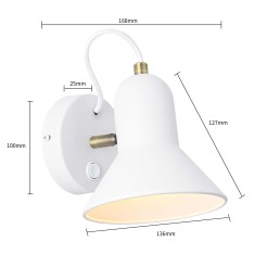 Kinkiet Astama biały 1xE27 LP-1122/1W WH
