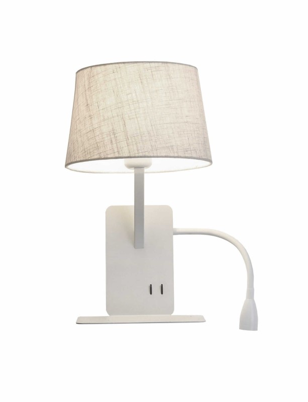 Kinkiet z półką Dakota prawy biały 1xE27 LP-2121/1W R WH