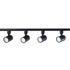 Zestaw oświetlenia szynowego Snow SET 1F czarny 4xGU10 LP-737 BK SET