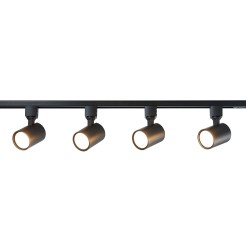 Zestaw oświetlenia szynowego Snow SET 1F czarny 4xGU10 LP-737 BK SET