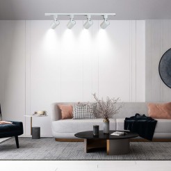 Zestaw oświetlenia szynowego Snow SET 3F biały 4xGU10 LP-737 WH SET 3F