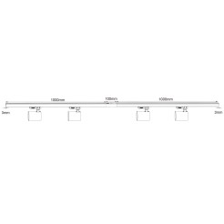 Zestaw oświetlenia szynowego Snow SET 3F biały 4xGU10 LP-737 WH SET 3F