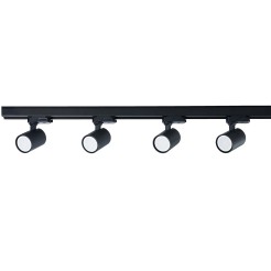 Zestaw oświetlenia szynowego Snow SET 3F czarny 4xGU10 LP-737 BK SET 3F