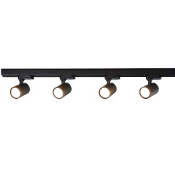 Zestaw oświetlenia szynowego Snow SET 3F czarny 4xGU10 LP-737 BK SET 3F