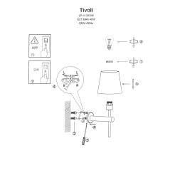Kinkiet Tivoli biały 1xE27 LP-1133/1W WH