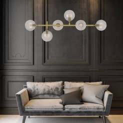 Lampa wisząca Alisa złota 6xE14 LP-005/6P TR