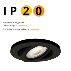 Ruchome oczko podtynkowe Lagos czarne IP20 1xGU10 LP-440/1RS BK movable