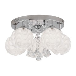 Ozdobny plafon Sada srebrny 5xE14 plus LED LP-119/5C