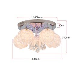 Ozdobny plafon Sada srebrny 5xE14 plus LED LP-119/5C