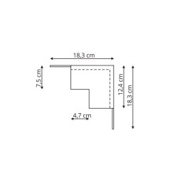 Magnetic Łącznik wewnętrzny czarny LP-553-MAG-BK