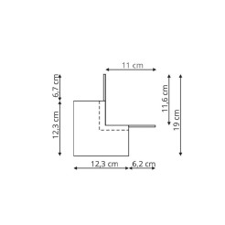 Magnetic łącznik zewnętrzny czarny LP-554-MAG-BK
