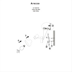 Kinkiet Arezzo czarny 1xE14 LP-1420/1W BK