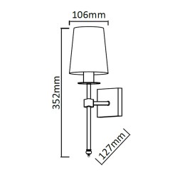 Kinkiet Casoli chrom 1xE14 LP-2118/1W chrom