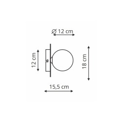 Kinkiet Roma złoty 1xG9 LP-1345/1W GD