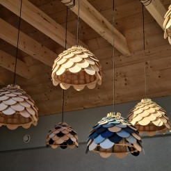 Lampa wisząca Burgo duża drewniana 1xE27 LP-101335/1P L