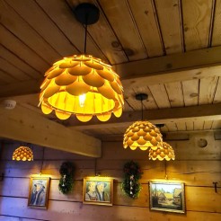Lampa wisząca Burgo duża drewniana 1xE27 LP-101335/1P L