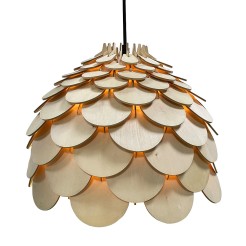 Lampa wisząca Burgo duża drewniana 1xE27 LP-101335/1P L