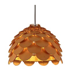 Lampa wisząca Burgo duża drewniana 1xE27 LP-101335/1P L