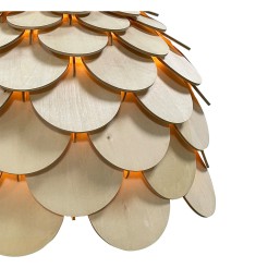 Lampa wisząca Burgo duża drewniana 1xE27 LP-101335/1P L