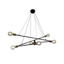Estrella 6 wisząca czarna LP-075/6P BK