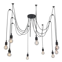 Lampa wisząca Soleto czarna 10xE27 LP-90082/10P
