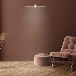 Kinkiet Modern Slim 40 cm złoty LED 3000K LP-777/1W M GD