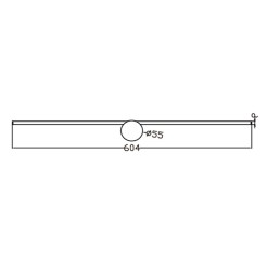 Kinkiet Modern Slim 60 cm czarny LED 3000K LP-777/1W L BK