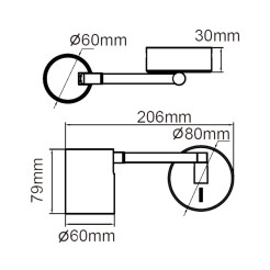 Kinkiet z wysięgnikiem Snow biały 1xGU10 LP-731/1WL WH