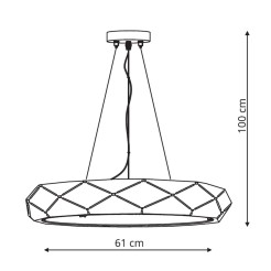 Lampa wisząca Reus różowe złoto LED 4000K LP-8069/1P LED GD