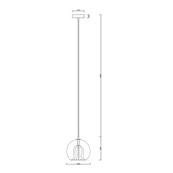 Lampa wisząca Arette złota 1xE27 LP-133/1P